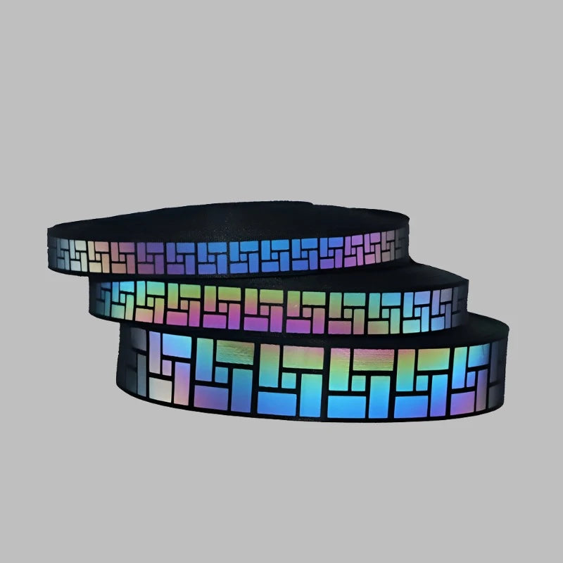 High Visibility Rainbow Reflective Webbing - GlowStreet