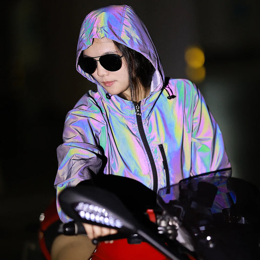 Windbreaker Water Resistant Reflective Jacket - GlowStreet