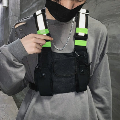 Chest Rig Bag Reflective Vest - GlowStreet