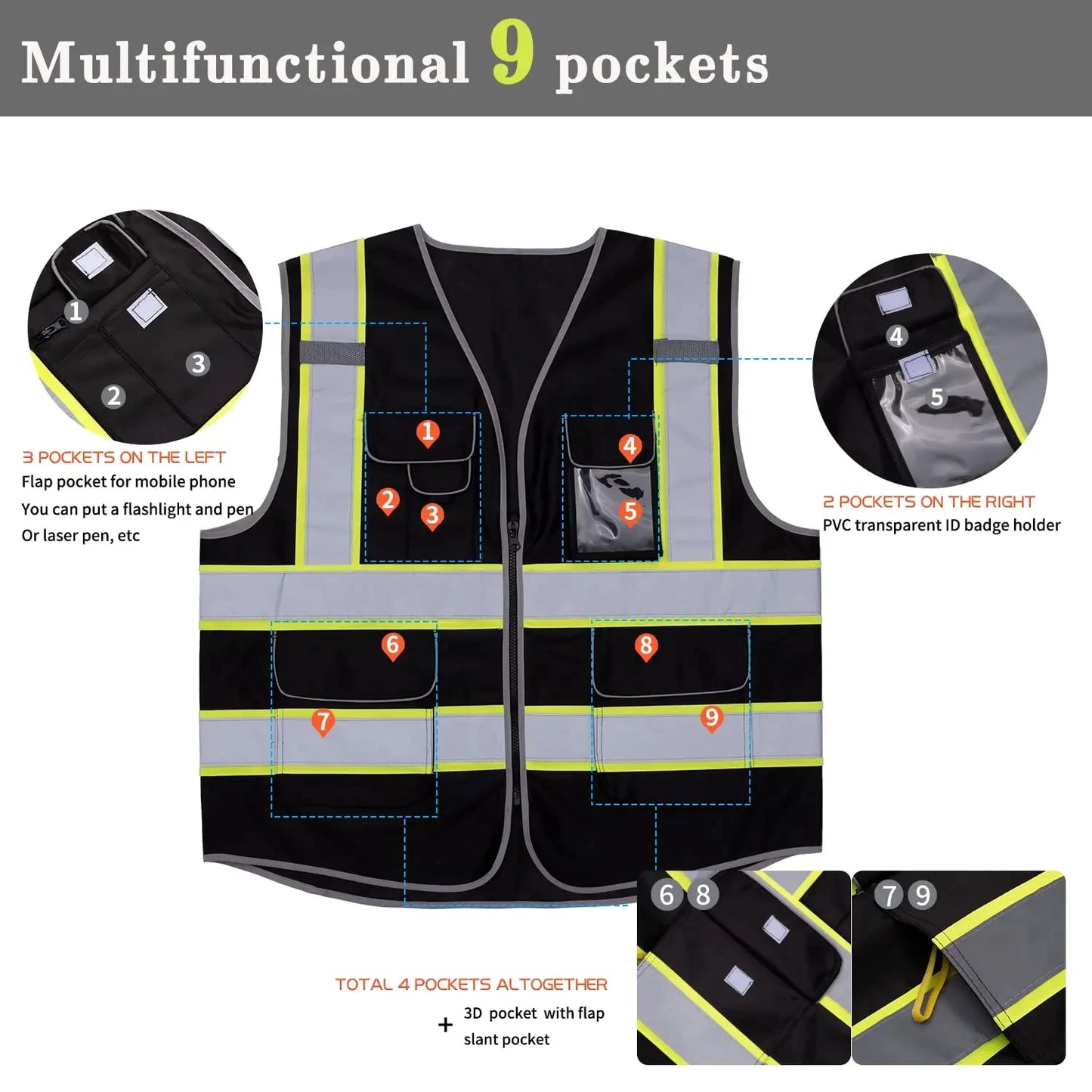 Reflective Safety Vest - GlowStreet