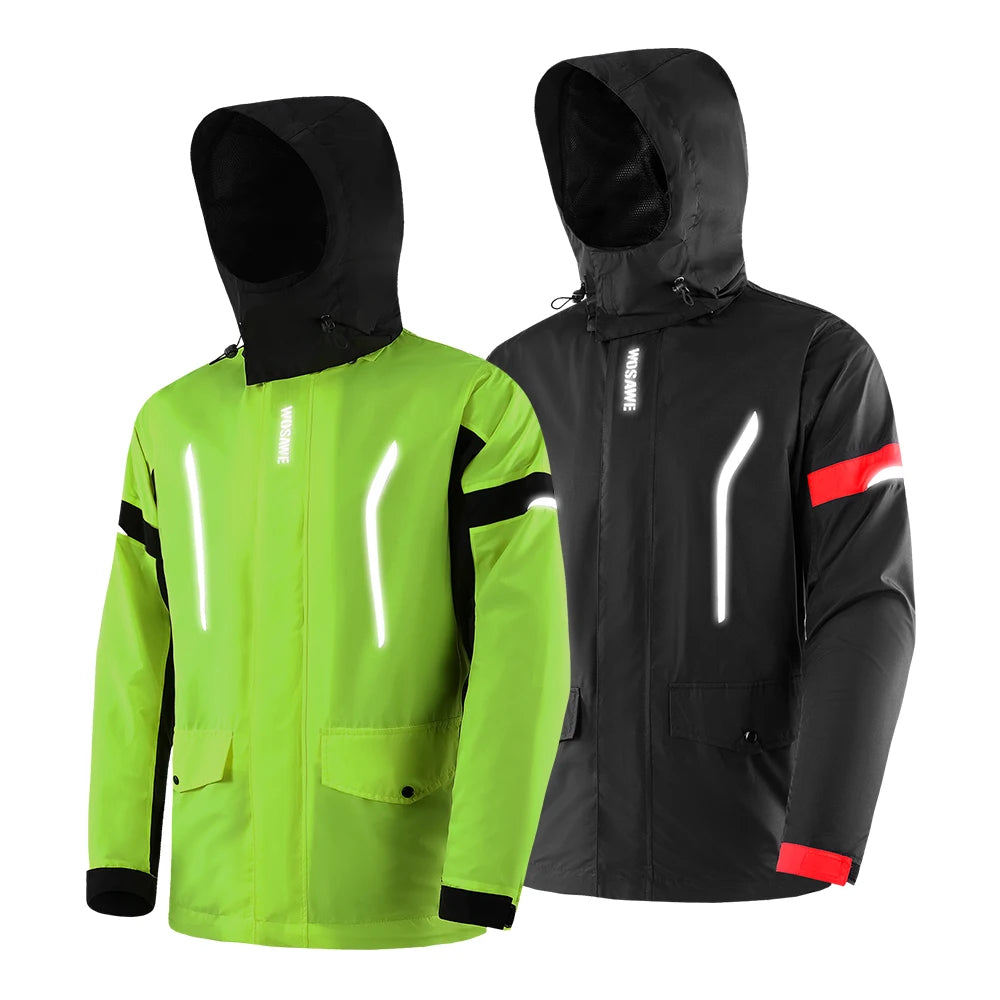 Reflective Raincoat Hooded Jackets - GlowStreet