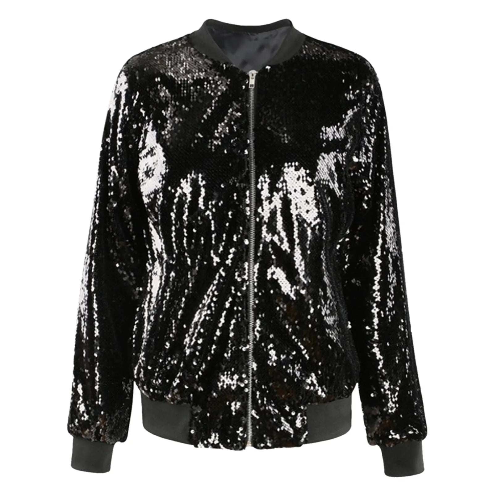 Silver Sequin Jacket - GlowStreet