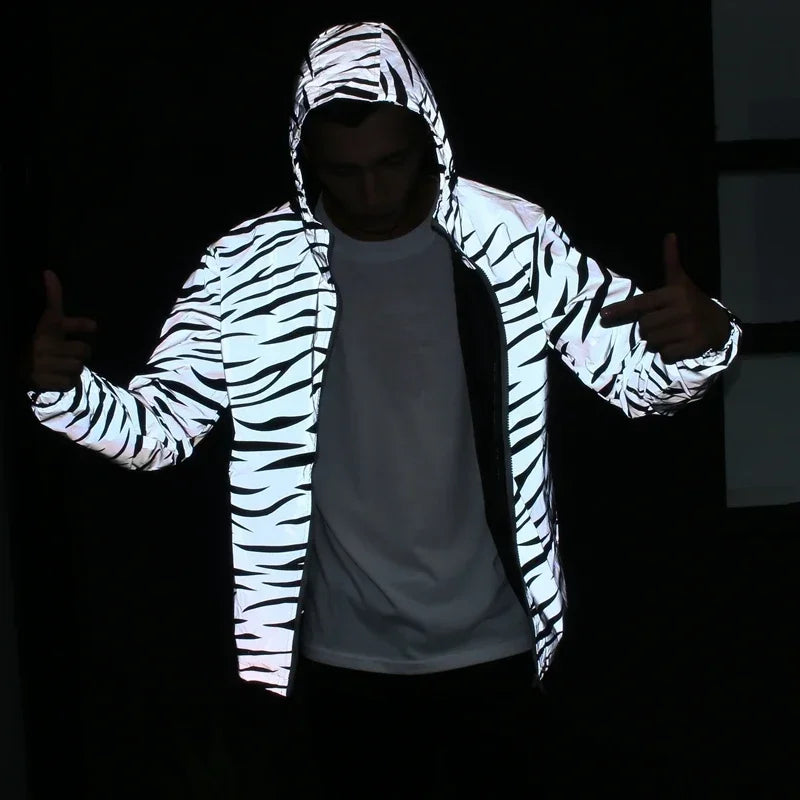 Leopard Zebra Reflective Jacket - GlowStreet