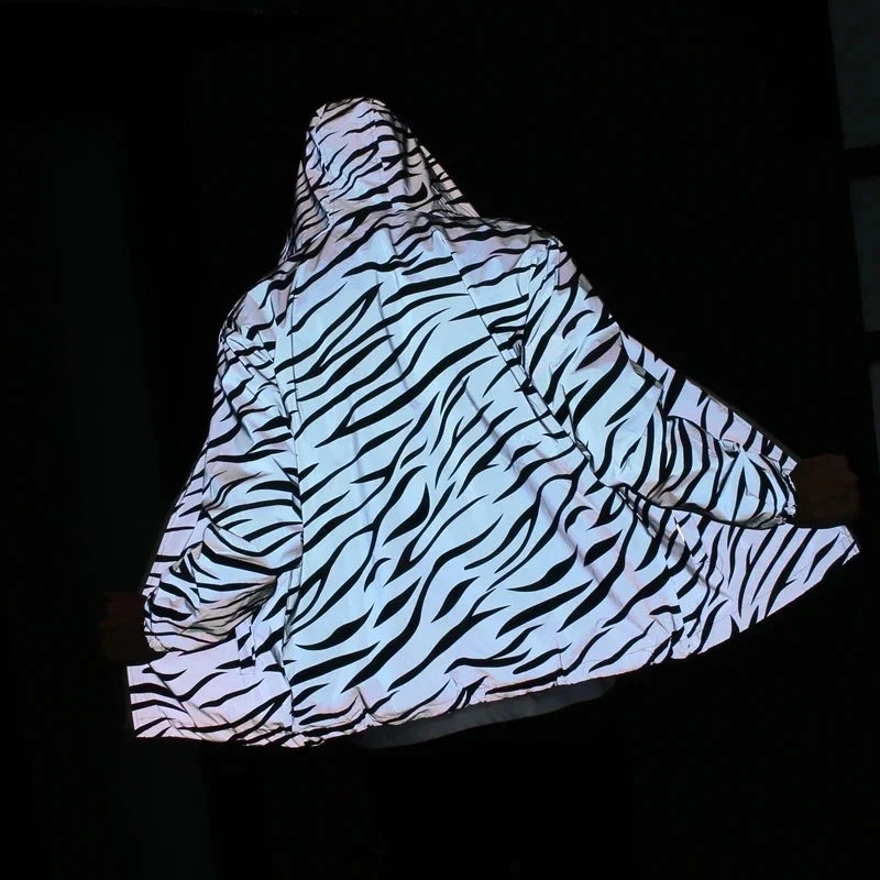 Leopard Zebra Reflective Jacket - GlowStreet