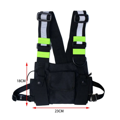 Chest Rig Bag Reflective Vest - GlowStreet