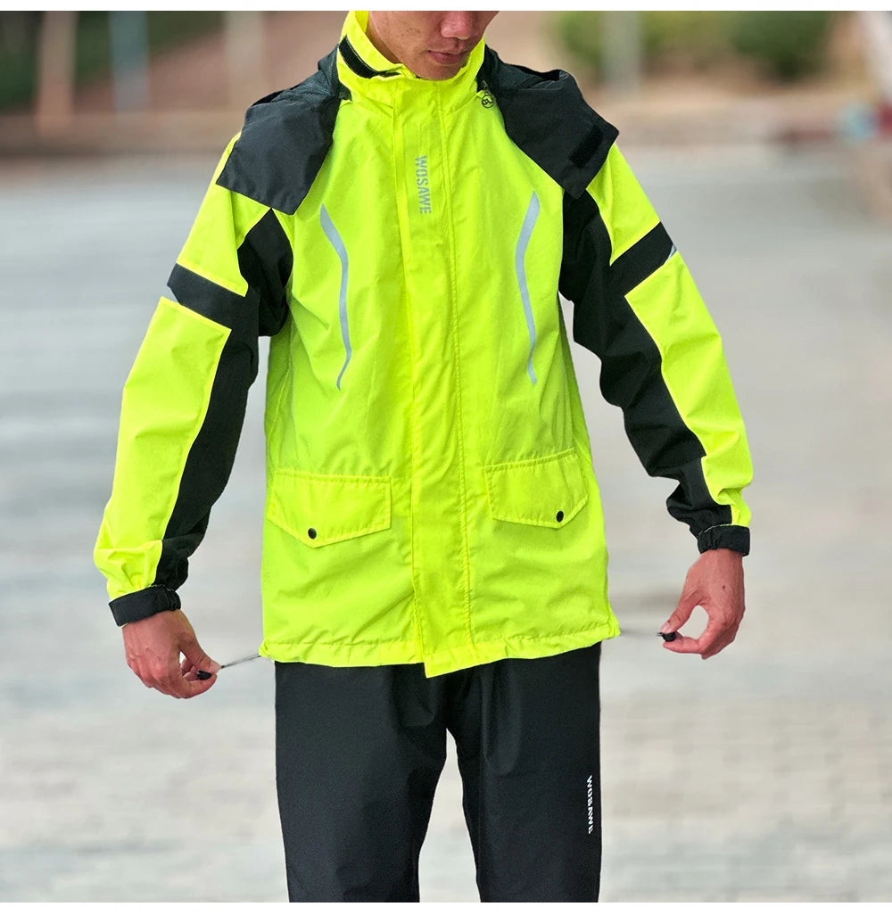 Reflective Raincoat Hooded Jackets - GlowStreet