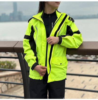 Reflective Raincoat Hooded Jackets - GlowStreet