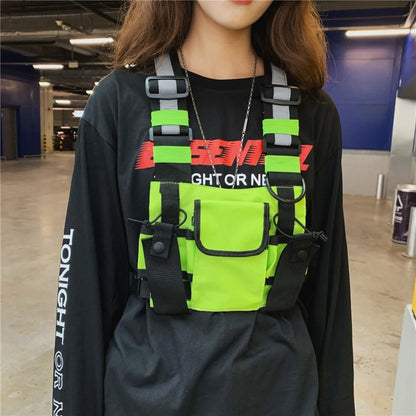 Chest Rig Bag Reflective Vest - GlowStreet