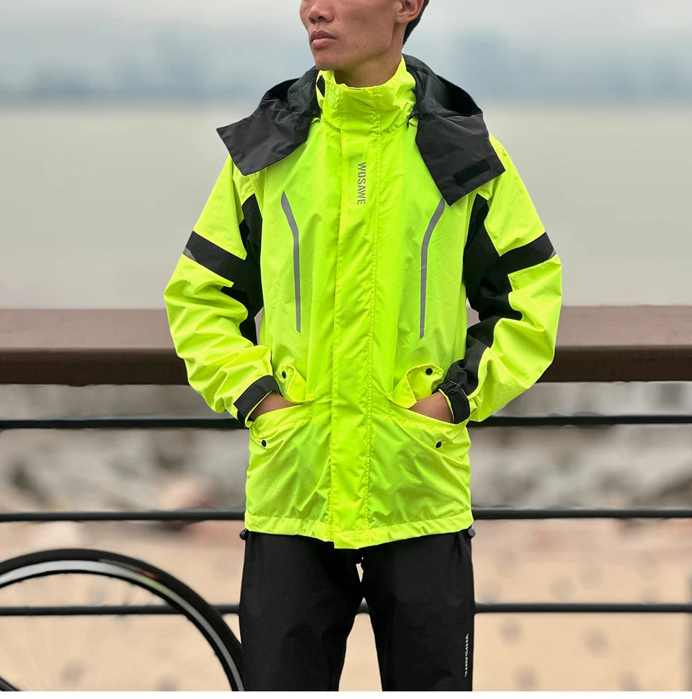 Reflective Raincoat Hooded Jackets - GlowStreet