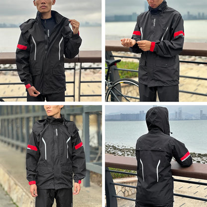 Reflective Raincoat Hooded Jackets - GlowStreet